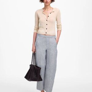 Madewell Pull-On Barrel-Leg Pants, Linen, Sz SMALL, NWT